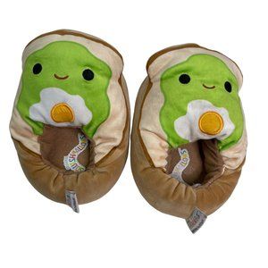 Squishmallow Sinclair the Avocado Toast Slippers Kelly Toys Kids Size 4-5